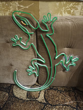 Load image into Gallery viewer, Lizard neon sign, Gecko neon sign, salamander neon sign, chameleon neon sign, reptile neon sign, Zoo neon sign, animal neon sign