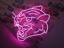 Load image into Gallery viewer, Panther cat neon sign, LED Panther head neon sign, animal neon sign, animals neon sign, cat neo sign, lion neon sign