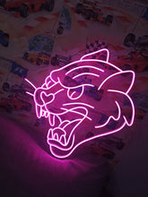 Load image into Gallery viewer, Panther cat neon sign, LED Panther head neon sign, animal neon sign, animals neon sign, cat neo sign, lion neon sign