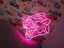 Load image into Gallery viewer, Panther cat neon sign, LED Panther head neon sign, animal neon sign, animals neon sign, cat neo sign, lion neon sign