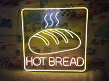Load image into Gallery viewer, Hot bread neon sign, fresh bread neon sign, bakery neon sign, loaf bread neon sign, bread shop neon sign, hot fresh bread sign, neon bread sign, artisan bread neon sign, bread bakery neon light, warm bread neon sign