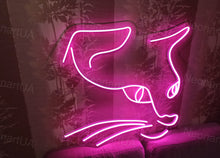 Load image into Gallery viewer, Cat neon sign, pet cat neon sign home decor, cat head neon sign led decor, kitty LED Neon Light Sign, Custom Neon Sign