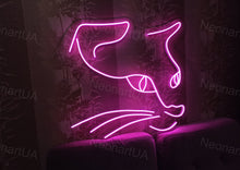 Load image into Gallery viewer, Cat neon sign, pet cat neon sign home decor, cat head neon sign led decor, kitty LED Neon Light Sign, Custom Neon Sign
