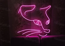 Load image into Gallery viewer, Cat neon sign, pet cat neon sign home decor, cat head neon sign led decor, kitty LED Neon Light Sign, Custom Neon Sign