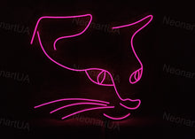 Load image into Gallery viewer, Cat neon sign, pet cat neon sign home decor, cat head neon sign led decor, kitty LED Neon Light Sign, Custom Neon Sign