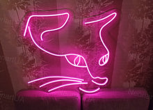 Load image into Gallery viewer, Cat neon sign, pet cat neon sign home decor, cat head neon sign led decor, kitty LED Neon Light Sign, Custom Neon Sign