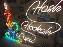 Load image into Gallery viewer, Custom Hookah Smoking Shisha Neon Sign, Neon hookah decor, Neon sheesha sign, Neon nargile sign, Neon flavored tobacco sign, Shisha bar sign