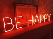 Load image into Gallery viewer, Neon sign be happy, be happy neon sign, happy neon sign