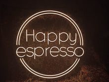Load image into Gallery viewer, Happy espresso neon sign, coffee neon sign, espresso neon light