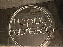 Load image into Gallery viewer, Happy espresso neon sign, coffee neon sign, espresso neon light