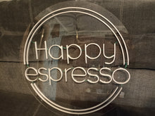 Load image into Gallery viewer, Happy espresso neon sign, coffee neon sign, espresso neon light