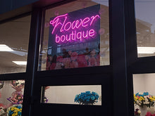 Load image into Gallery viewer, Flower neon sign, flower shop neon sign, Flower boutique neon sign, Custom neon sign Flower boutique, Flower boutique LED neon sign