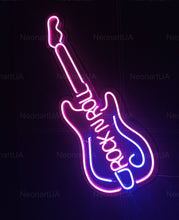 Load image into Gallery viewer, Guitar Neon Sign , Guitar Gifts neon sign, rock music Neon Sign, rock n roll Neon Sign, Music Lover Gift, Guitarist Gifts