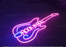 Load image into Gallery viewer, Guitar Neon Sign , Guitar Gifts neon sign, rock music Neon Sign, rock n roll Neon Sign, Music Lover Gift, Guitarist Gifts