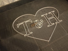 Load image into Gallery viewer, Wedding Neon sign with custom initials in heart, neon nameswedding hearth, initial neon sign, wedding neon sign for reception