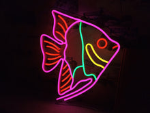 Load image into Gallery viewer, Fish neon sign, tropical fish led sign, pet shop decor led light, cute sea animal neon light