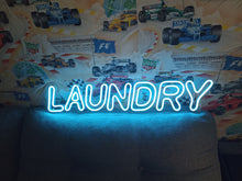 Load image into Gallery viewer, Neon sign Laundry, inscription laundry led light, neon sign for laundry business, Laundry logo neon sign, Laundry text led light, laundry