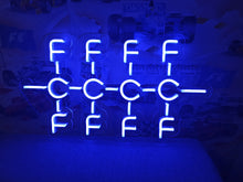 Load image into Gallery viewer, Molecule neon Sign, Neon sign Teflon Symbol, tetrafluoroethylene Molecule neon Sign