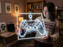 Load image into Gallery viewer, Gaming Controller Neon Sign, Joystick Frame Neon Sign, Gamer Pad Neon Sign
