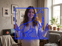 Load image into Gallery viewer, Howling Wolf Neon Sign – Full Moon Glow | Unique Neon Artwork For Forest-Inspired Rooms