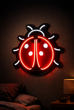 Load image into Gallery viewer, Ladybug neon sign, Lady beetle neon sign, Spotted bug neon sign