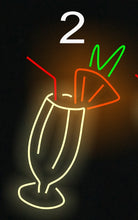 Load image into Gallery viewer, Cocktails neon sign,Cocktails bar neon sign,Martini Glass neon light,Cocktails wall decor,Wine Glass led light,Bar wall decor,Bar neon sign
