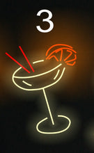 Load image into Gallery viewer, Cocktails neon sign,Cocktails bar neon sign,Martini Glass neon light,Cocktails wall decor,Wine Glass led light,Bar wall decor,Bar neon sign