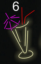 Load image into Gallery viewer, Cocktails neon sign,Cocktails bar neon sign,Martini Glass neon light,Cocktails wall decor,Wine Glass led light,Bar wall decor,Bar neon sign