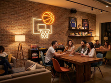 Load image into Gallery viewer, Basketball Backboard Neon Sign, Hoop Neon Sign, Court Ball Neon Sign