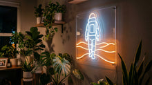 Load image into Gallery viewer, Walking astronaut neon sign, Spaceman neon sign, Space walker neon sign