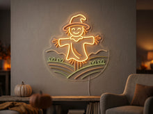Load image into Gallery viewer, Scarecrow Neon Sign, Farm Scarecrow Neon Sign, Harvest Field Neon Sign