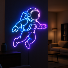 Load image into Gallery viewer, Floating Astronaut neon sign, Outer Space neon sign, Galaxy Astronaut neon sign Multicolor