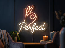 Load image into Gallery viewer, Perfect neon sign, OK hand neon sign, A-OK sign neon sign, Hand gesture neon sign