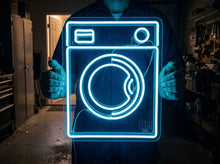 Load image into Gallery viewer, Washing Machine Neon Sign, Laundromat Neon Sign,Laundry Neon Sign