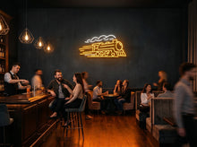 Load image into Gallery viewer, Vintage train neon sign,Steam locomotive neon sign, Antique engine neon sign,