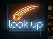 Load image into Gallery viewer, Look Up neon sign, Shooting star neon sign, Meteor neon sign, Comet neon sign