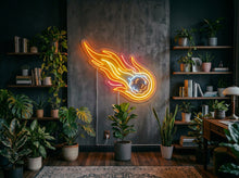 Load image into Gallery viewer, Falling asteroid neon sign, Meteor neon sign, Meteorite neon sign Multicolor
