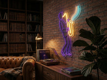 Load image into Gallery viewer, Saxophonist neon sign, Saxophone player neon sign, Jazz musician neon sign