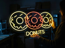 Load image into Gallery viewer, Sweet Donut neon sign, Classic Donut Ring neon sign, Donut Snack neon sign