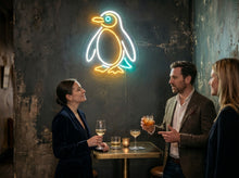 Load image into Gallery viewer, Tuxedo Penguin neon sign, Waddle Penguin neon sign, Icy Penguin neon sign