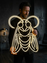 Load image into Gallery viewer, Moth Neon Sign, Luna wing neon sign, Forest insect neon sign, Antennae neon sign