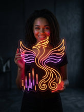 Load image into Gallery viewer, Firebird Neon Sign, Phoenix bird neon sign, Flaming avian neon sign
