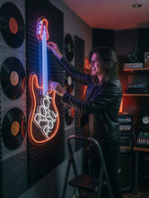 Load image into Gallery viewer, Rock And Roll Guitar neon sign, Electric Guitar neon sign, Rock Guitar neon sign