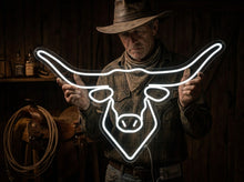 Load image into Gallery viewer, Rodeo Bull Neon Sign, Bucking Bull Neon Sign, Western Bull Neon Sign
