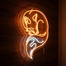 Load image into Gallery viewer, Sleeping Fox Neon Sign, Curled Up Fox Neon Sign, Fox Neon Sign Orange