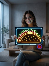 Load image into Gallery viewer, Taco Neon Sign, Mexican Taco Neon Sign, Street Taco Neon Sign Multicolor