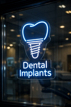 Load image into Gallery viewer, Tooth Replacement neon sign, Dental Clinic neon sign, Implantology neon sign