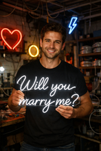 Load image into Gallery viewer, Will you marry me neon sign, Marry me neon sign, Proposal neon sign