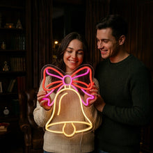 Load image into Gallery viewer, Christmas Bell Neon Sign, Holiday Bell Neon Sign, Xmas Bell Neon Sign