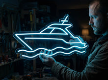 Load image into Gallery viewer, Yacht Neon Sign, Motor Yacht Neon Sign, Luxury Boat Neon Sign